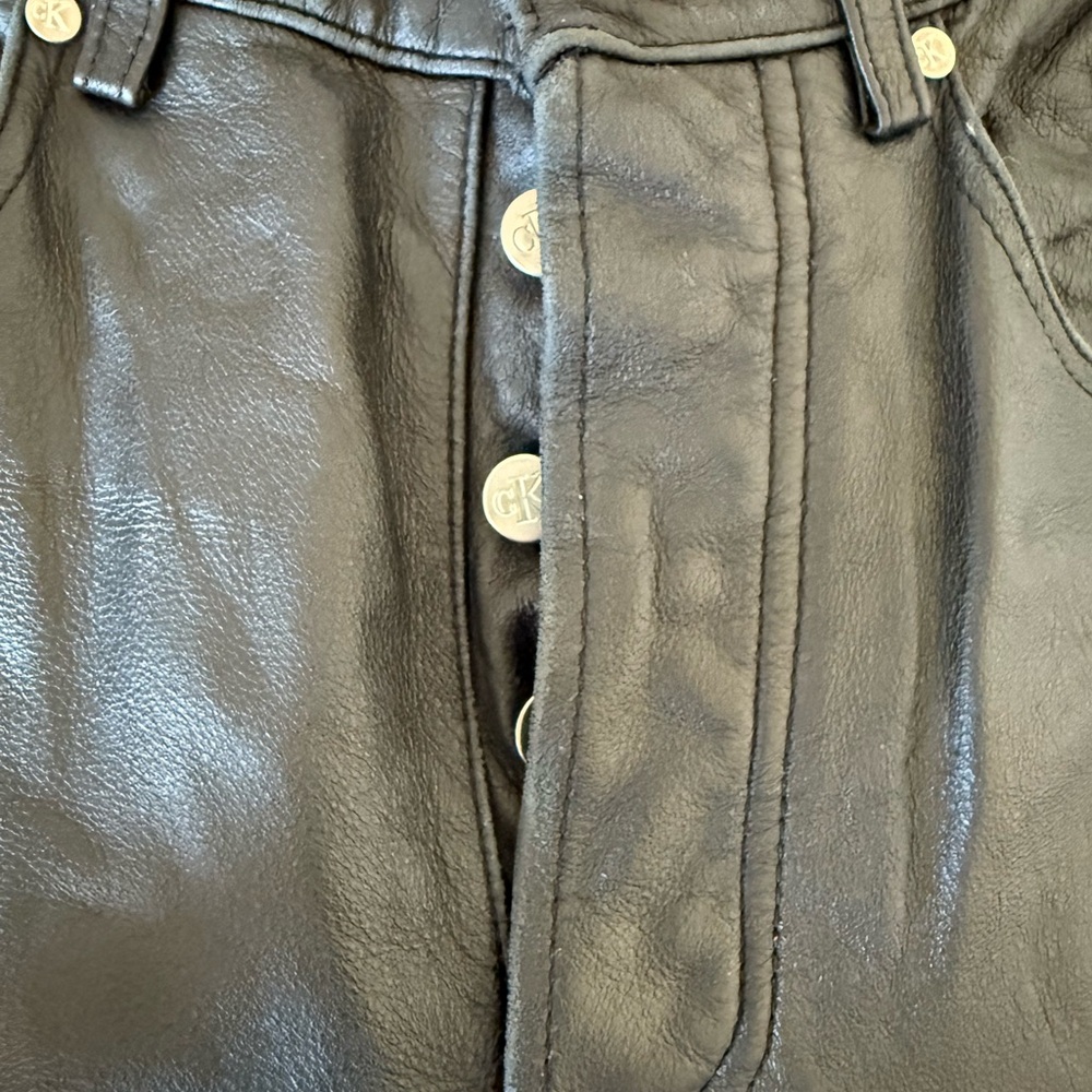 Calvin Klein Black Leather Pants - Picture 8 of 8
